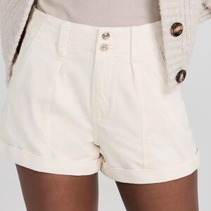 PAIGE Cream Jean Shorts
